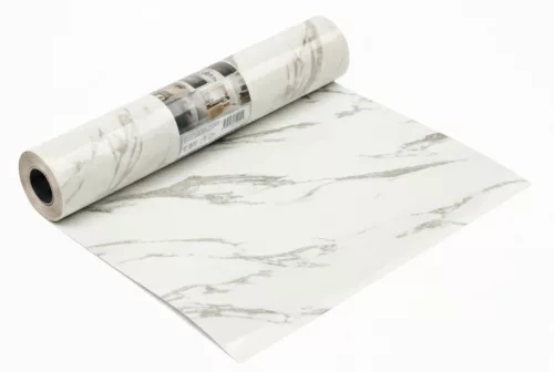 Öntapadós PVC panel, 280 x 60 cm, Fehér-szürke márvány