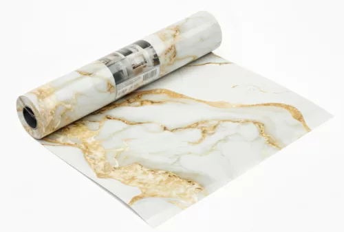 Öntapadós PVC panel, 280 x 60 cm, Világos-barna márvány