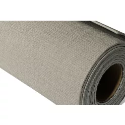   Öntapadós PVC tapéta, 280 x 60 cm, Világos szürke szövött minta ezüst szálakkal