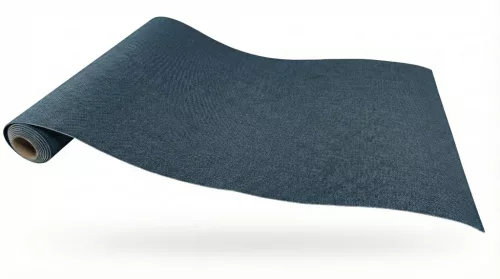 Öntapadós PVC tapéta, 280 x 60 cm, Kék szövött minta ezüst szálakkal