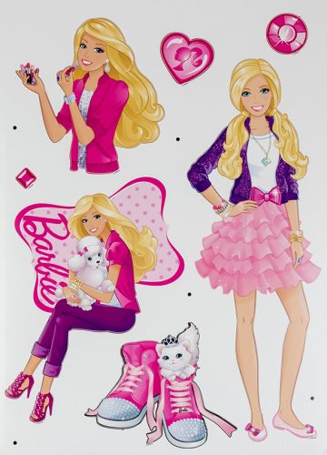 Barbie matrica falra, csempére, bútorra