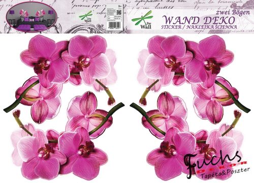 Orchideák matrica falra, csempére, bútorra