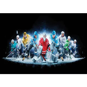 Fotótapéta Hockey on Ice Collage, 368 x 254 cm