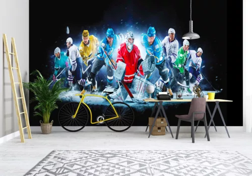 Fotótapéta Hockey on Ice Collage, 368 x 254 cm