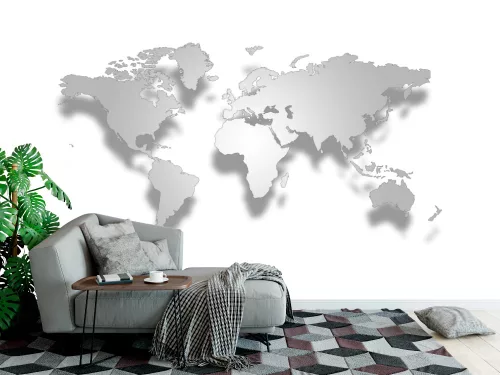 Fotótapéta 3D World Map, 368 x 254 cm