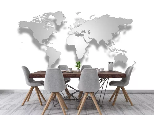 Fotótapéta 3D World Map, 368 x 254 cm