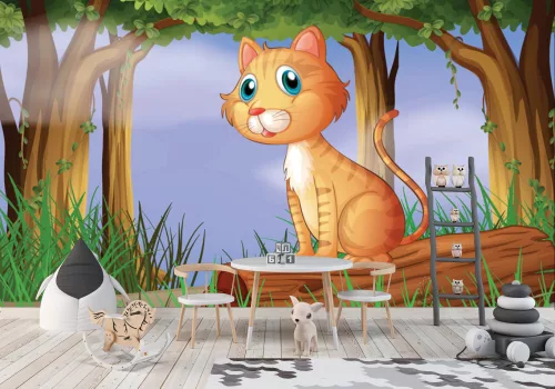 Fotótapéta Cat in the forest, 368 x 254 cm