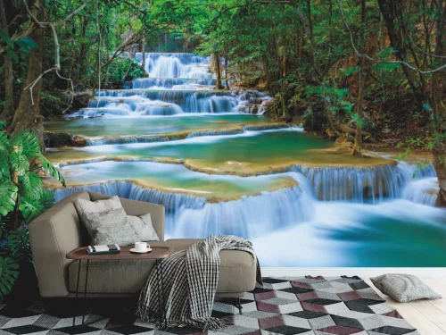 Fotótapéta Deep Forest Waterfall, 368 x 254 cm