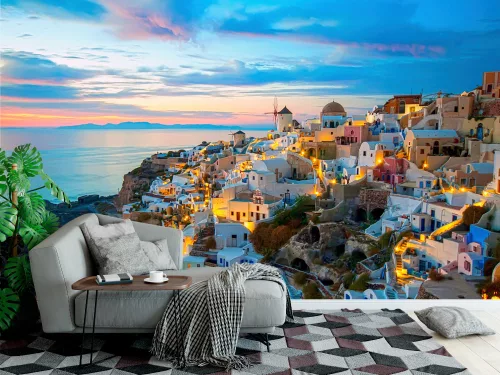 Fotótapéta 	Oia Santorini, 368 x 254 cm