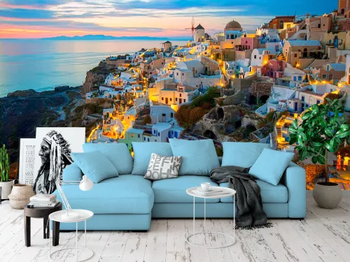 Fotótapéta 	Oia Santorini, 368 x 254 cm