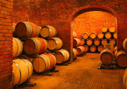 Fotótapéta Wine Barrels in the Wine Vault, 416 x 290 cm