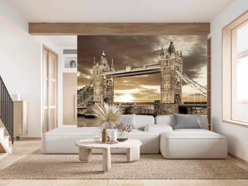 Fotótapéta Tower Bridge in Sepia Style, 368 x 254 cm