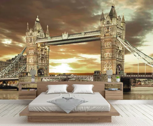Fotótapéta Tower Bridge in Sepia Style, 368 x 254 cm