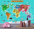 Fotótapéta Animals Map of the World, 400 x 260 cm