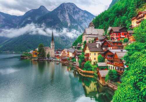 Fotótapéta  Hallstatt Village, 312 x 219 cm