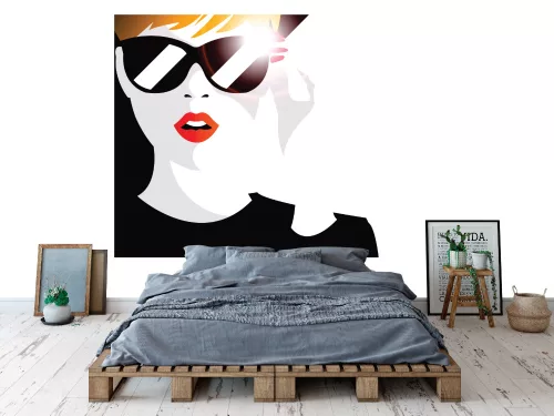Fotótapéta Fashion Girl with Sun Glasses, 368 x 254 cm
