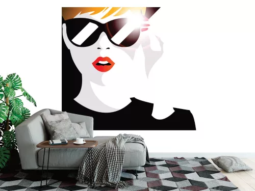 Fotótapéta Fashion Girl with Sun Glasses, 368 x 254 cm