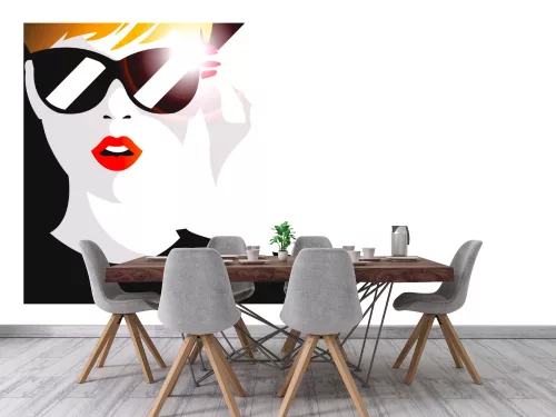 Fotótapéta Fashion Girl with Sun Glasses, 368 x 254 cm
