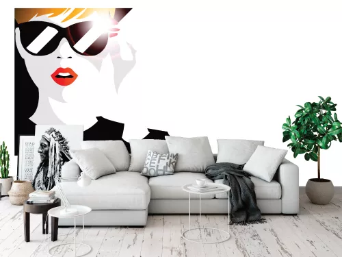 Fotótapéta Fashion Girl with Sun Glasses, 368 x 254 cm