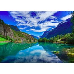   Fotótapéta Natural Norvegian Maountain and Lake Landscape, 368 x 254 cm