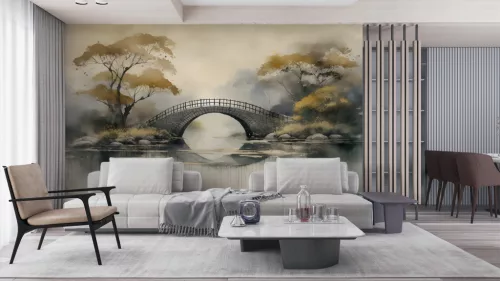 Fotótapéta Misty Bridge, 312 x 219 cm