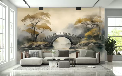 Fotótapéta Misty Bridge, 312 x 219 cm