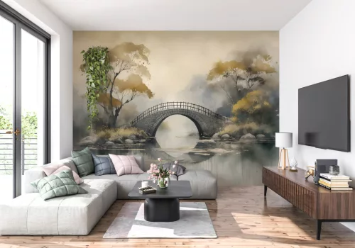 Fotótapéta Misty Bridge, 312 x 219 cm