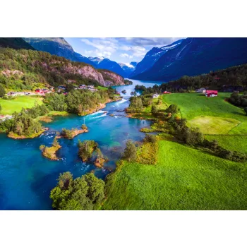 Fotótapéta Lovatnet lake i Norway, 368 x 254 cm