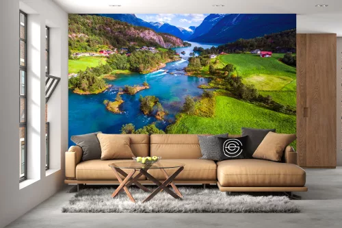 Fotótapéta Lovatnet lake i Norway, 368 x 254 cm
