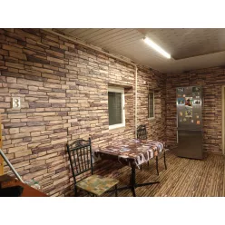 3D PVC falpanel Natúr drapp palakő mintás
