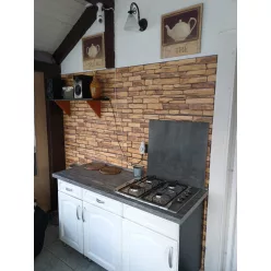 3D PVC falpanel Barna palakő mintás