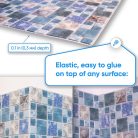 3D PVC falpanel Mosaic Sea Breeze