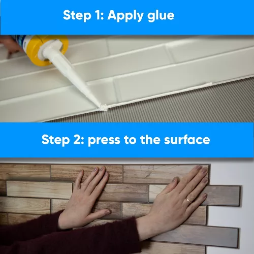 3D PVC falpanel Mogyorófa mintás