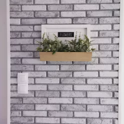 3D PVC falpanel Világosszürke tégla mintás