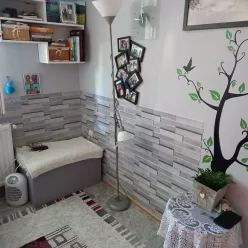 3D PVC falpanel Parketta tölgy halványszürke mintás