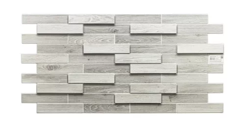 3D PVC falpanel Parketta tölgy halványszürke mintás