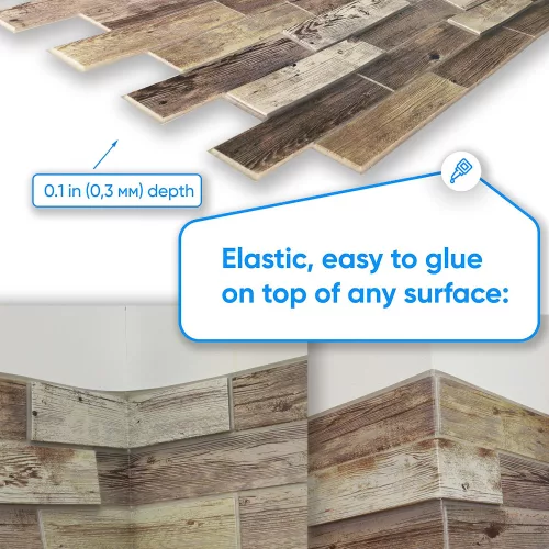3D PVC falpanel Holland tölgyfa mintás