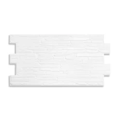 3D PVC falpanel Klasszikus fehér palakő mintás