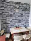 3D PVC falpanel Ezüstszürke palakő mintás