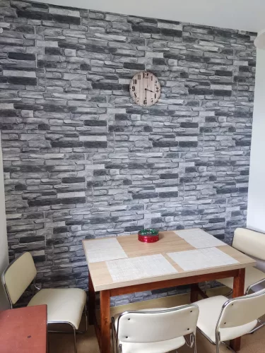 3D PVC falpanel Ezüstszürke palakő mintás
