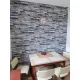 3D PVC falpanel Ezüstszürke palakő mintás