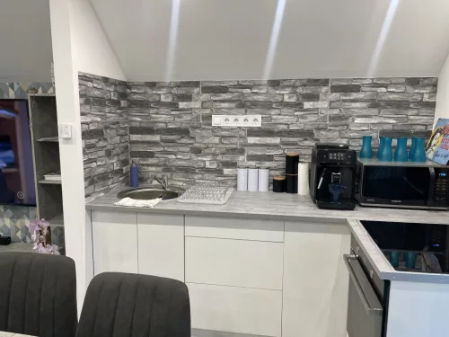 3D PVC falpanel Ezüstszürke palakő mintás