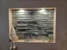 3D PVC falpanel Ezüstszürke palakő mintás