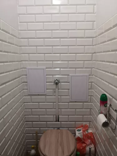 3D PVC falpanel Fényes fehér metrócsempe mintás szürke fugával