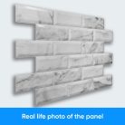 3D PVC falpanel Tile Marble, 60 cm magas,