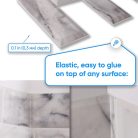 3D PVC falpanel Tile Marble, 60 cm magas,