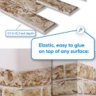 3D PVC falpanel Stone Hebron, 60 cm magas,