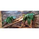 3D PVC falpanel Barna-drapp palakő mintás