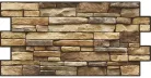3D PVC falpanel Barna-drapp palakő mintás