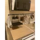 3D PVC falpanel Fényes fehér metrócsempe mintás fehér fugával